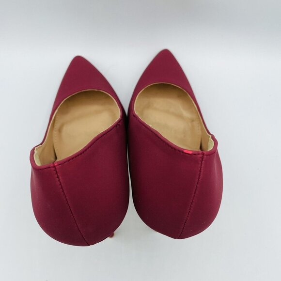 Elegant Collection Heels Womens Size 6.5 Maroon Roesia Pointy Toe Stiletto Shoe - Picture 8 of 11